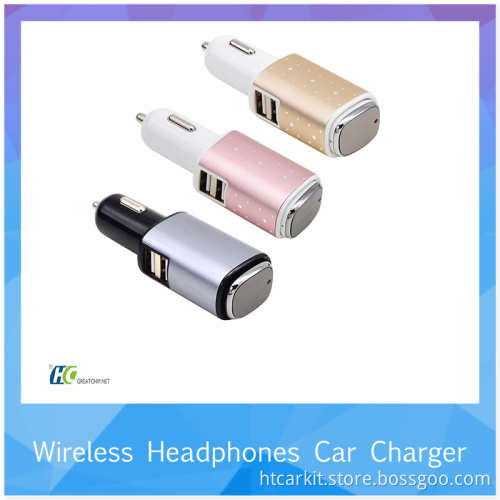 Bluetooth Earpiece with Car Charger best Noise Cancelling for Mobile Phone